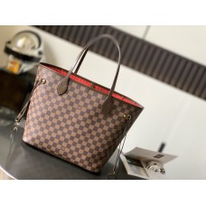 Louis Vuitton M41358 sakktáblás bevásárlótáskák Neverfull MM Damier Ebene