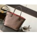 Tas belanja Louis Vuitton M41358 Kotak-kotak Neverfull MM Damier Ebene