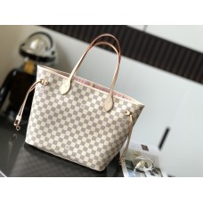 Louis Vuitton [all steel hardware M41605 white grid powder] Neve