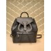 Louis Vuitton M45205 Mochila Montsouris negra Monograma Empreinte Cuero