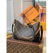 Louis Vuitton M45831 Presbicia bolso pequeño Odeon de cuero negro: clase retro