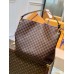 Louis Vuitton N44045 bolso grande de diseño rojo con rejilla café en lona Damier Graceful MM