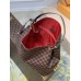 Louis Vuitton N44045 bolso grande de diseño rojo con rejilla café en lona Damier Graceful MM