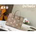 Louis Vuitton M45494 Onthego kleine tas met olifantgrijze print