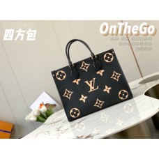 Louis Vuitton M45495 Black Print OnTheGo Medium Tote Bag