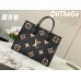 Louis Vuitton M45495 Black Print OnTheGo Medium Tote Bag