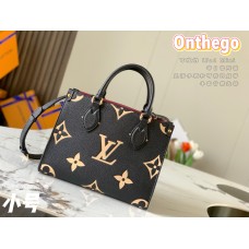 Louis Vuitton M45659 Black and White Print Onthego Small Tote Bag