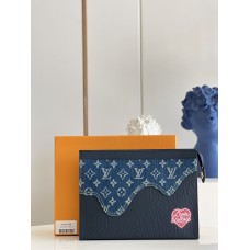 Louis Vuitton Pochette Voyage denim clutch M45961