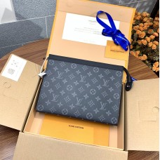 Louis Vuitton Monogram Eclipse Pochette Voyage Medium M61692