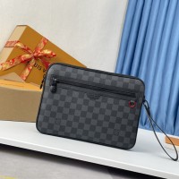 Utility Supple Clutch Damier Graphite N60324 Rdeča