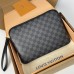 Louis Utility soepele clutch Damier Graphite N60324 rood