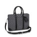 حقيبة Louis Vuitton Voyage الصغيرة N40445، قماش أسود شبكي، Porte-Documents Voyage PM Damier Graphite - للرجال