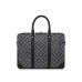 حقيبة Louis Vuitton Voyage الصغيرة N40445، قماش أسود شبكي، Porte-Documents Voyage PM Damier Graphite - للرجال