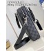 حقيبة Louis Vuitton Voyage الصغيرة N40445، قماش أسود شبكي، Porte-Documents Voyage PM Damier Graphite - للرجال