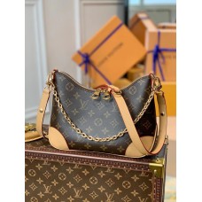 Louis Vuitton M45832 Tas Boulogne Kecil Odeon Kulit Kuning Tas Tangan Kanvas Monogram