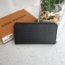 Louis Vuitton M60017 Leather Coin Card Holder Zippy Wallet Monogram Canvas