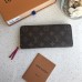 Louis Vuitton M60742 Leather Coin Card Holder Clémence Wallet Monogram Canvas