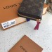 Louis Vuitton M60742 Tempat Kartu Koin Kulit Dompet Clémence Kanvas Monogram