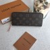 Louis Vuitton M60742 Leather Coin Card Holder Clémence Wallet Monogram Canvas