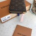 Louis Vuitton M60742 Porta-cartões de couro para moedas Clémence Carteira Monograma Canvas