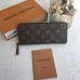 Louis Vuitton M60742 Leather Coin Card Holder Clémence Wallet Monogram Canvas