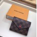 محفظة Louis Vuitton N41659 الأنيقة خفيفة الوزن للعملة المعدنية محفظة Victorine Damier Ebene Canvas