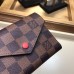 محفظة Louis Vuitton N41659 الأنيقة خفيفة الوزن للعملة المعدنية محفظة Victorine Damier Ebene Canvas