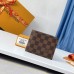 Louis Vuitton N60053 Amerigo Коричневый кошелек в клетку КОШЕЛЕК AMERIGO Графитовая канва Damier