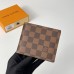 Carteira Louis Vuitton N60053 Amerigo Brown Check AMERIGO WALLET Damier Tela Grafite