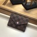 Louis Vuitton N61700 Кошелек для монет из холста с монограммой Кошелек Victorine Канва Damier Ebene