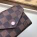 Louis Vuitton N61700 Кошелек для монет из холста с монограммой Кошелек Victorine Канва Damier Ebene